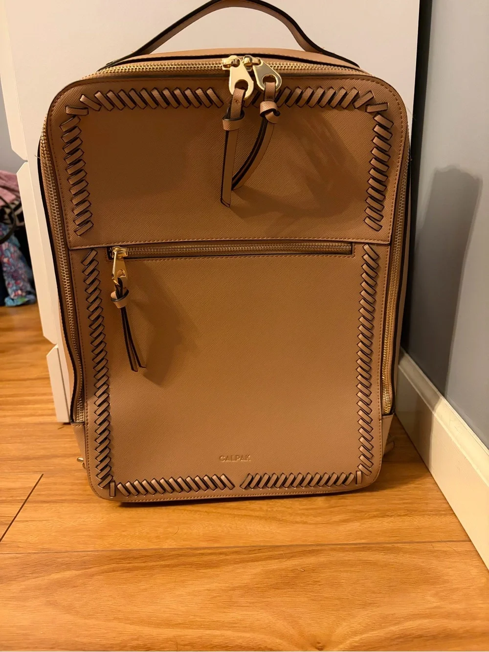 Calpak Caramel Laptop Backpack